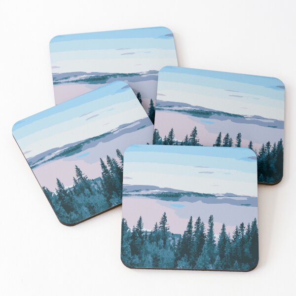 Item preview, Forest Landscape Illustration:- Forest Wall Art-Forest Art Print designed and sold by typoinspired.