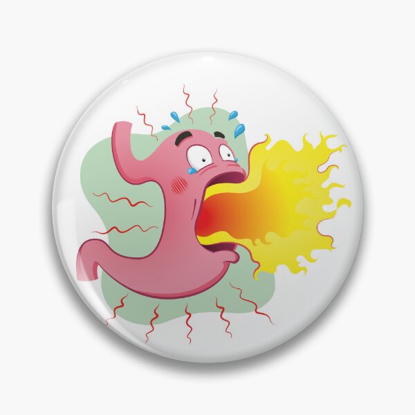 Item preview, Stomach mascot with heartburn and burning. Anatomy and symptom. Ideal for training and education materials designed and sold by LucianoCosmo.