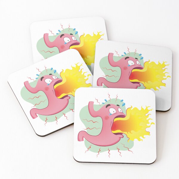 Item preview, Stomach mascot with heartburn and burning. Anatomy and symptom. Ideal for training and education materials designed and sold by LucianoCosmo.