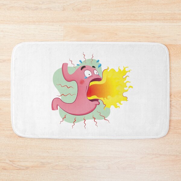 Item preview, Stomach mascot with heartburn and burning. Anatomy and symptom. Ideal for training and education materials designed and sold by LucianoCosmo.