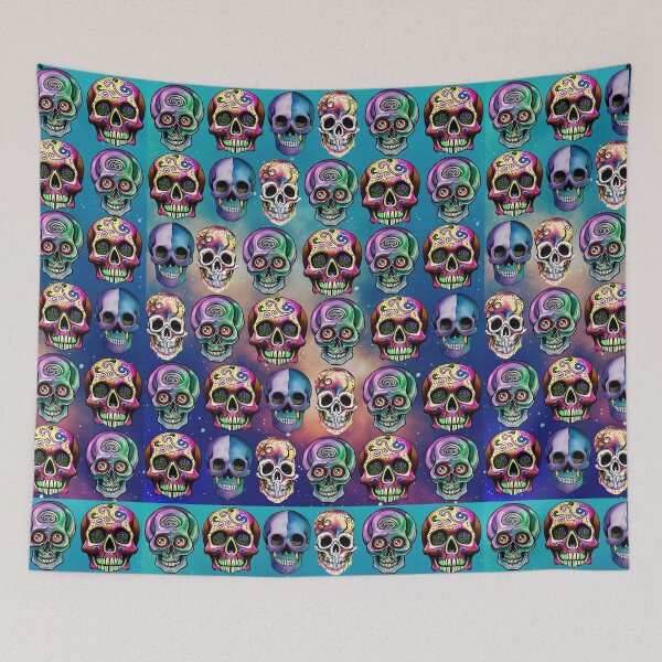 Item preview,   COLORFUL  SKULL PATTERNS - GALAXY BACKGROUND  designed and sold by DanaMire.