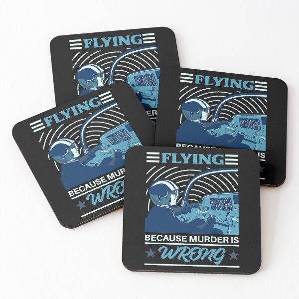 Item preview, Flying Because Murder Is Wrong Blue designed and sold by SpicyAviator.