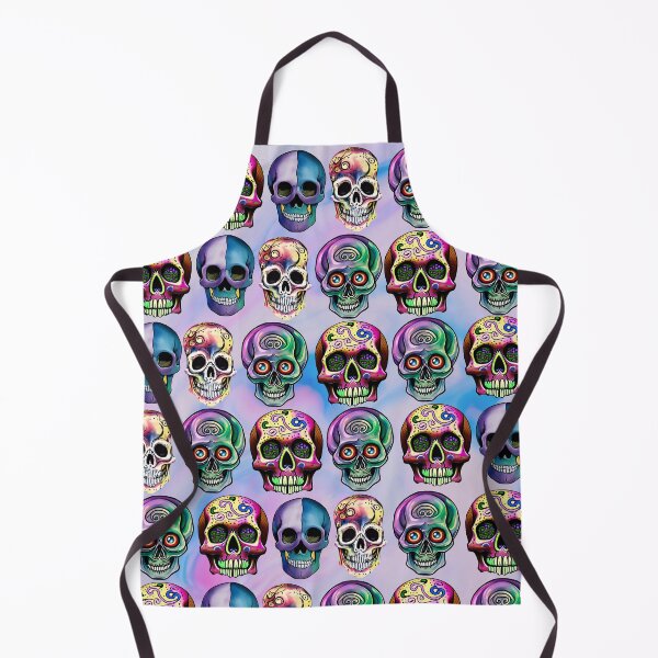 Item preview, COLORFUL SKULL PATTERNS - SWIRLY BLUE AND PINK designed and sold by DanaMire.