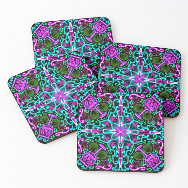 Item preview, Neon Mandala Flower Abstract designed and sold by Chatchot.