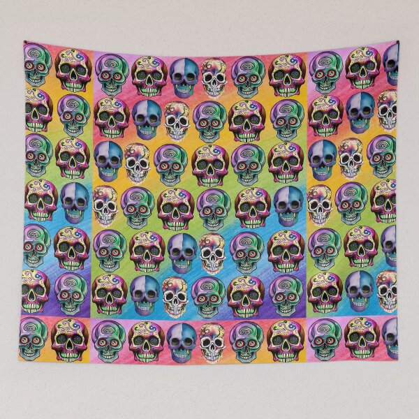 Item preview, COLORFUL  SKULL PATTERNS - RAINBOW SKULLS designed and sold by DanaMire.