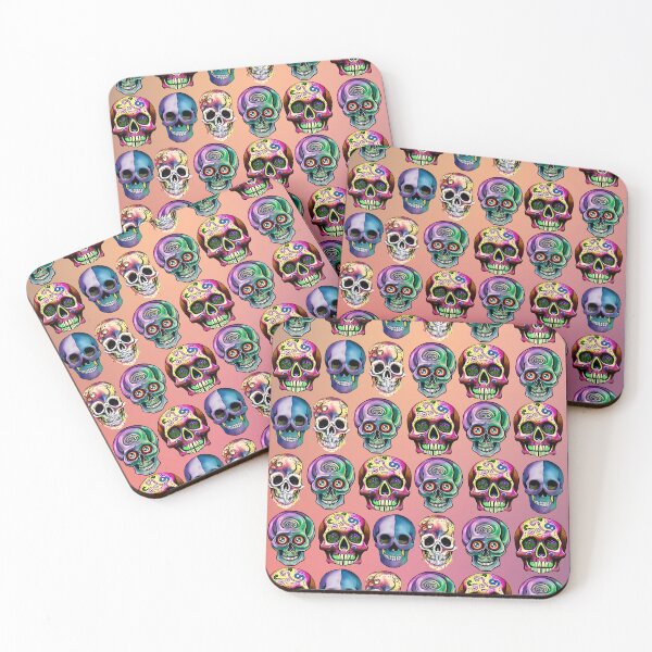 Item preview, COLORFUL  SKULL PATTERNS - ABSTRACT PINK designed and sold by DanaMire.