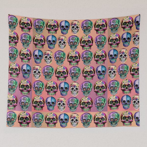 Item preview, COLORFUL  SKULL PATTERNS - ABSTRACT PINK designed and sold by DanaMire.