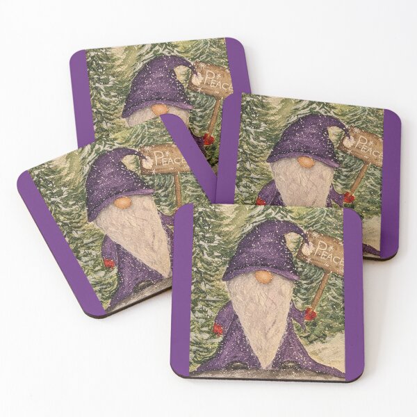 Item preview, Purple Wizard Gnome with peace sign designed and sold by LauraAnnSeel.
