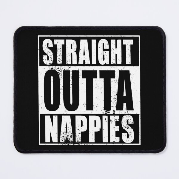 Item preview, Straight Outta Nappies (white) designed and sold by SolidEarthArt.