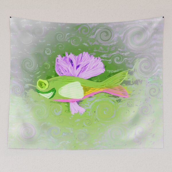 Item preview, Bohemian Fish Hippie Vibes Coastal Boho Style Art or Home Décor 1 of 2  designed and sold by Beachy.