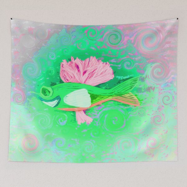 Item preview, Bohemian Fish Hippie Vibes Coastal Boho Style Art or Home Décor 2 of 2  designed and sold by Beachy.