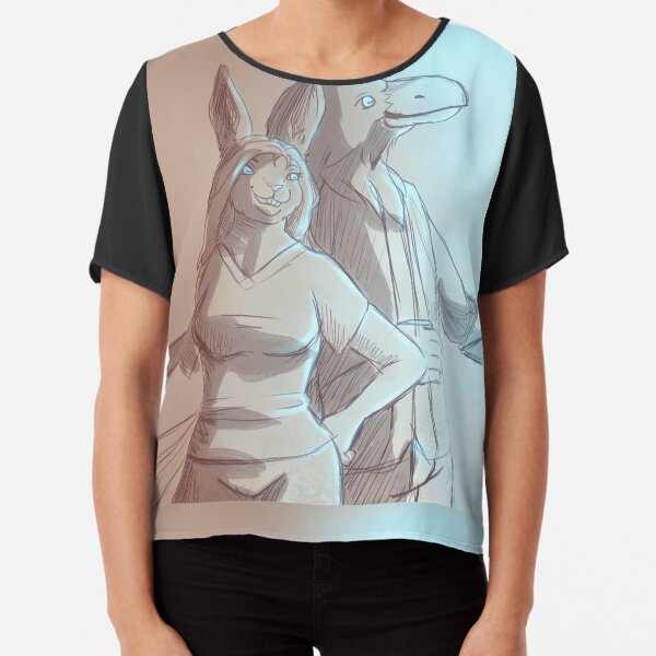 Iná-rei Artenskizze Chiffon Top