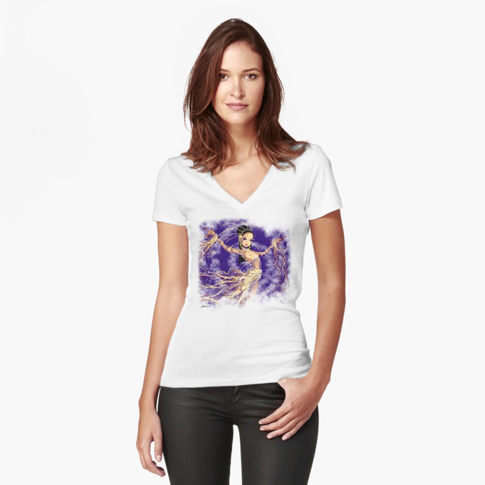 Item preview, Fitted V-Neck T-Shirt designed and sold by gWebberArts.