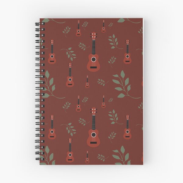 Item preview, Ukulele pattern with leaves - brown - ukulele designed and sold by piesdesignart.
