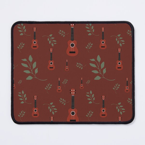 Item preview, Ukulele pattern with leaves - brown - ukulele designed and sold by piesdesignart.