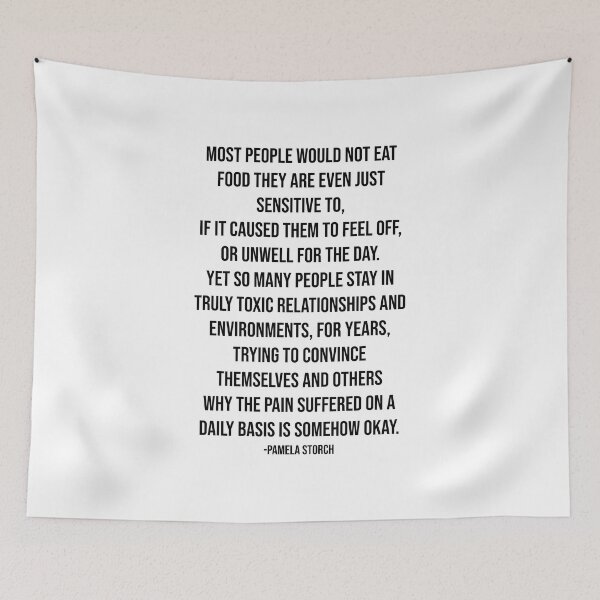 Item preview, Food Sensitive to Toxic People Quote designed and sold by Pamela Storch.