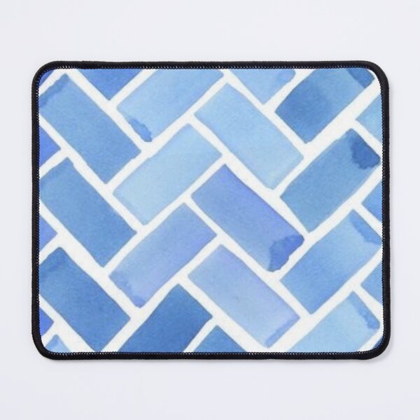 Item preview, Blue and white Brick Wall designed and sold by ZedColors.