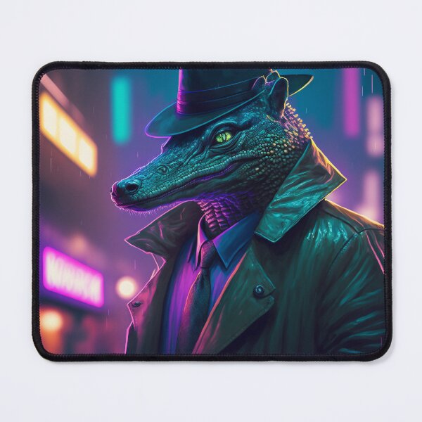 Item preview, Retrowave Crocodile Detective designed and sold by NextGenMerch.