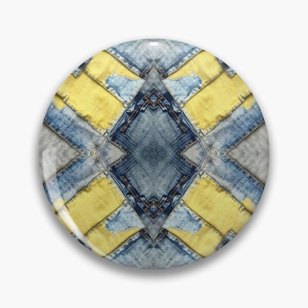 Item preview, Yellow Folded Acid Wash Stretch Denim designed and sold by weirdAffect.