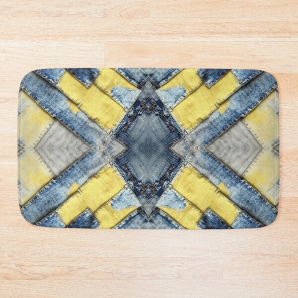 Item preview, Yellow Folded Acid Wash Stretch Denim designed and sold by weirdAffect.