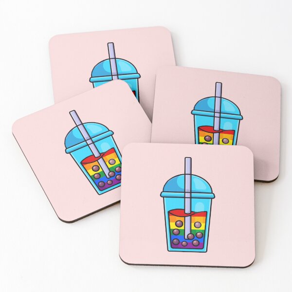 Item preview, Subtle Rainbow Pride Flag Boba Milk Tea designed and sold by everything4eva.