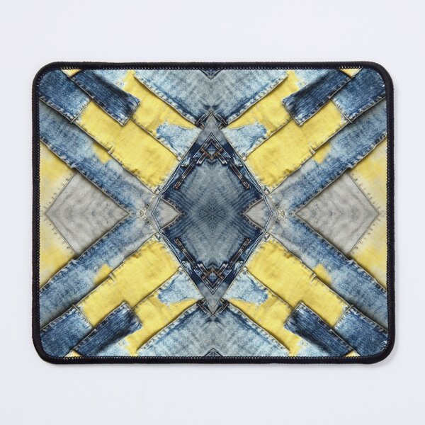 Item preview, Yellow Folded Acid Wash Stretch Denim designed and sold by weirdAffect.