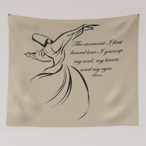 Item preview, The Moment I First Heard Love I Gave Up My Soul Dervish Quote designed and sold by taiche.