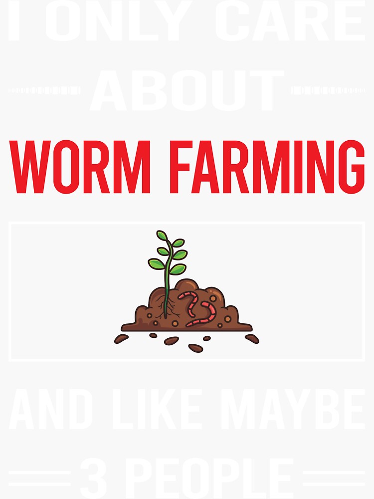 "Funny 3 People Worm Farming Farmer Vermiculture Sticker for Sale