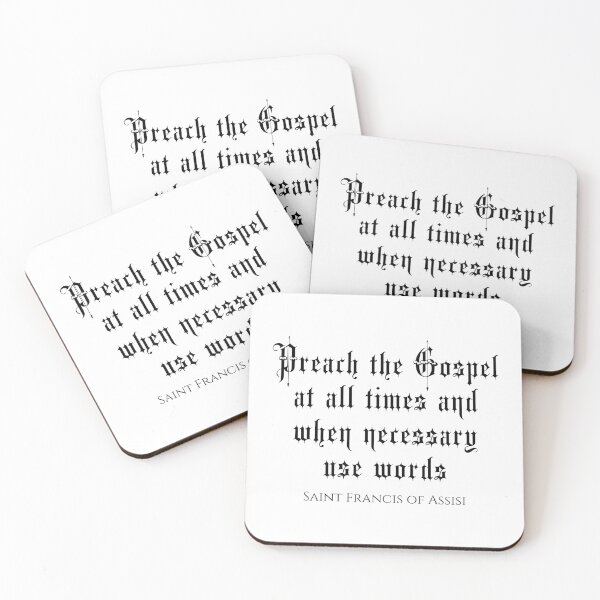 Item preview, Preach The Gospel At All Times And When Necessary Use Words - Saint Francis of Assisi - Catholic Church designed and sold by PhiloJourney.