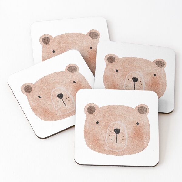 Item preview, Bear Brown Bear Teddy Watercolor Cute Kids Design Baby Brother Sister designed and sold by DOM-Shop.