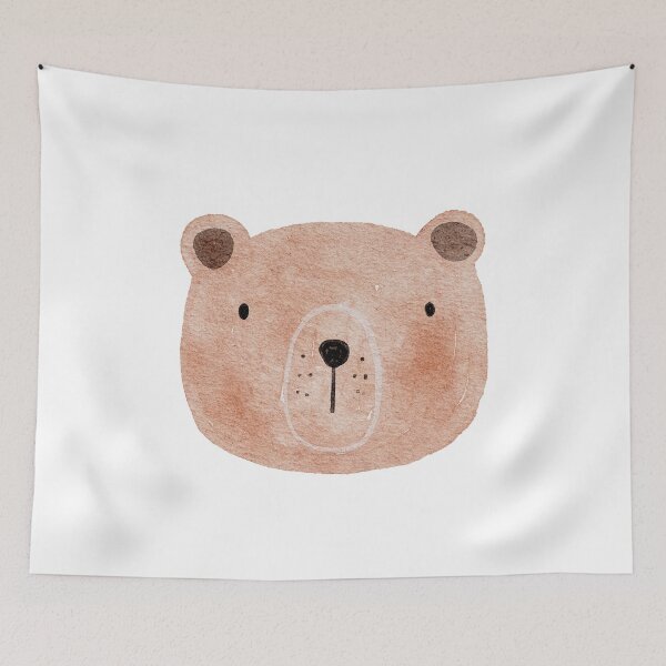Item preview, Bear Brown Bear Teddy Watercolor Cute Kids Design Baby Brother Sister designed and sold by DOM-Shop.