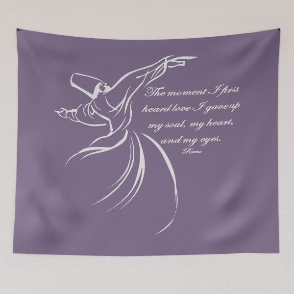 Item preview, The Moment I First Heard Love I Gave Up My Soul Dervish Quote designed and sold by taiche.