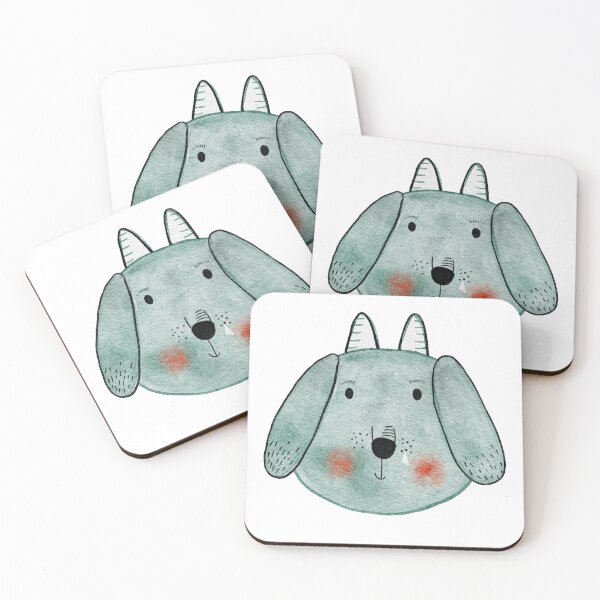 Item preview, Criaturas animales divertidas Cabra Perro Acuarela Niños lindos Diseño Bebé Hermano Hermana designed and sold by DOM-Shop.