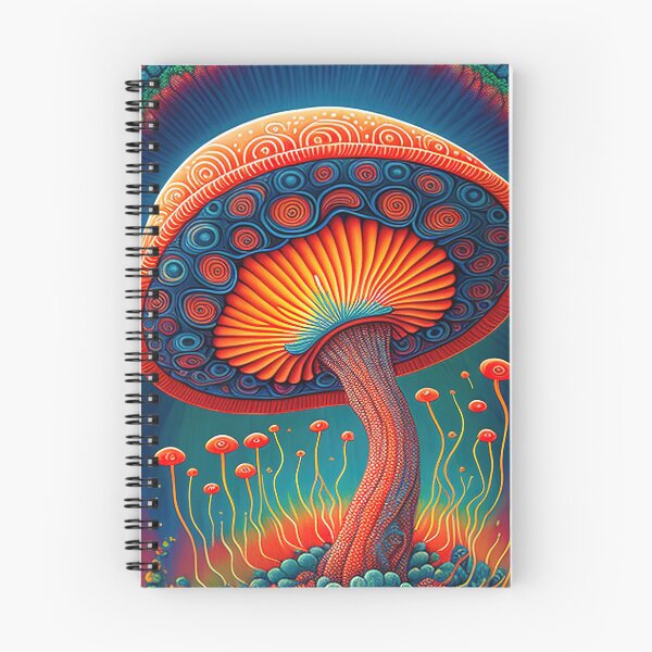 Item preview, Vibrant psychedelic mushroom painting designed and sold by RK - Shop.