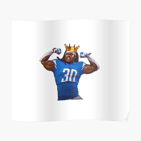 Jamaal Williams Football Paper Poster Lions - Jamaal Williams