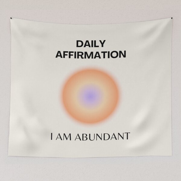 Aperçu de l'œuvre Affirmation quotidienne, Affirmation positive, Positif, Spirituel, Aura Gradient Art créée et vendue par Magic Love Art Print.