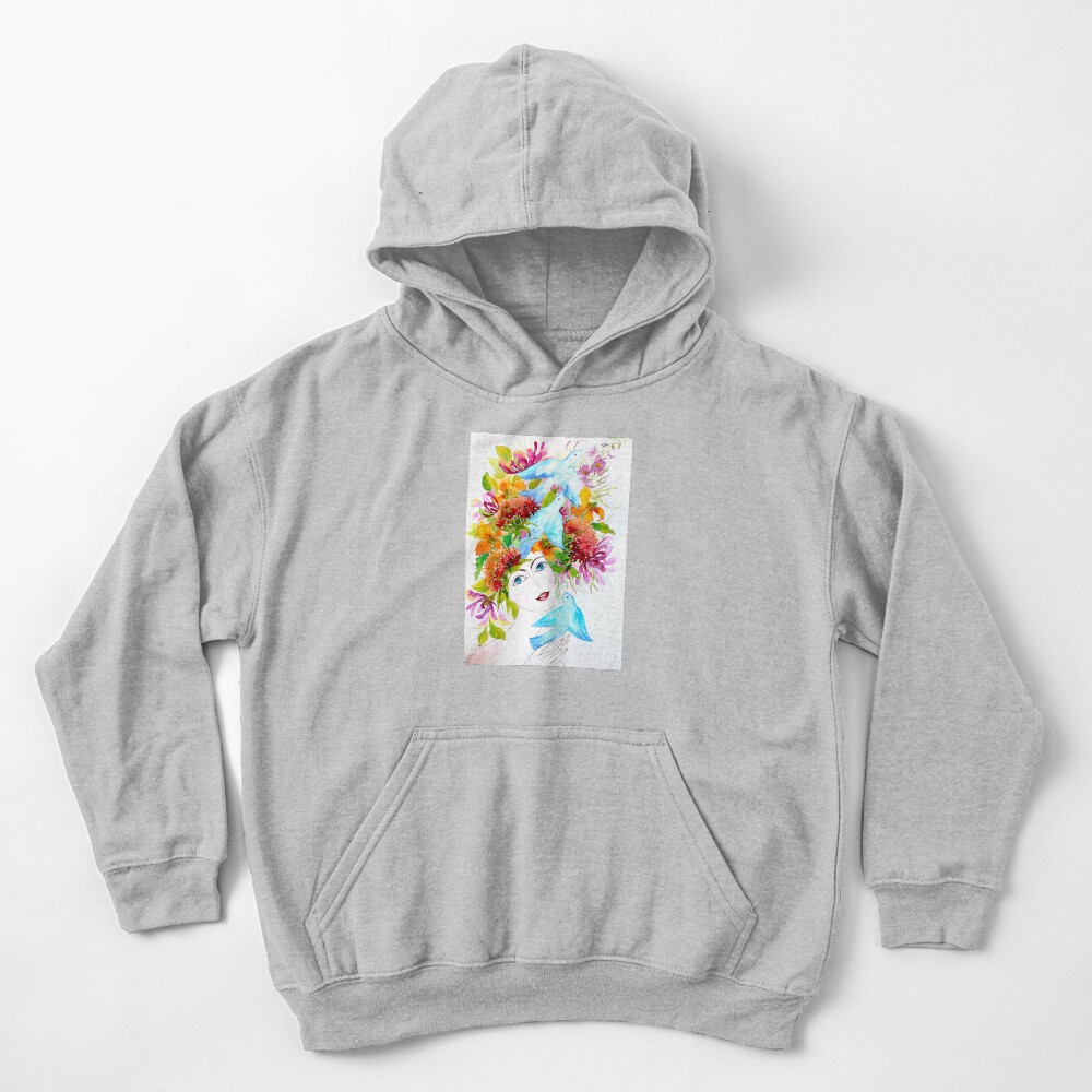 Hope Watercolor Painting Kids Pullover Hoodie