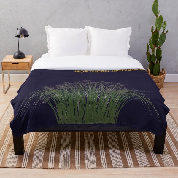 Item preview, Northern Ricegrass on indigo designed and sold by YouAreHereArt.