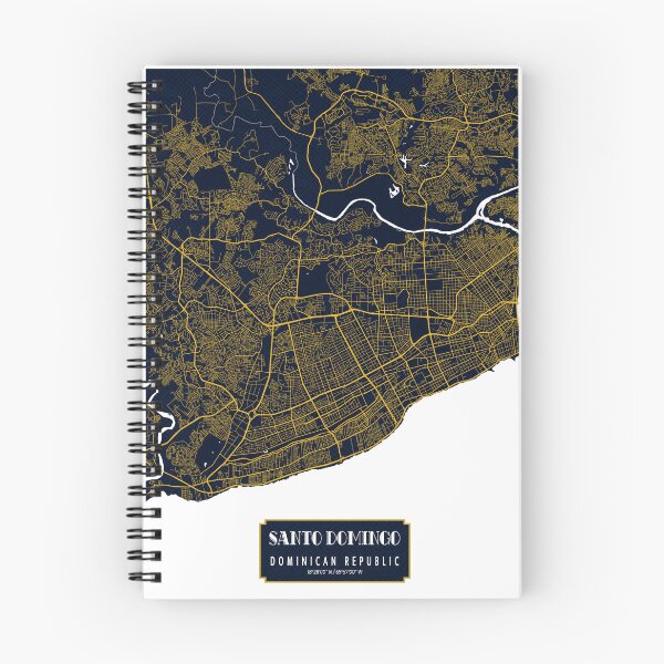 Item preview, Santo Domingo City Map of Dominican Republic - Gold Art Deco designed and sold by deMAP.