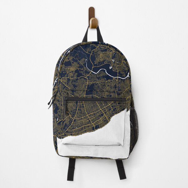 Item preview, Santo Domingo City Map of Dominican Republic - Gold Art Deco designed and sold by deMAP.