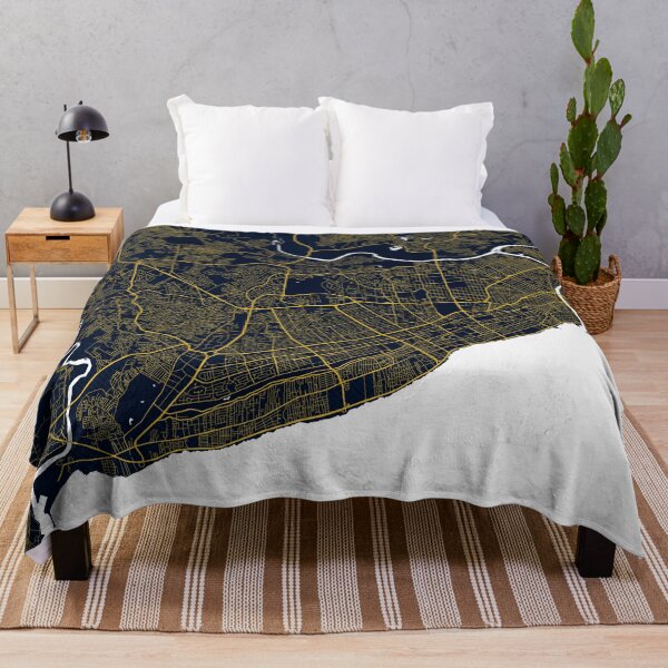 Item preview, Santo Domingo City Map of Dominican Republic - Gold Art Deco designed and sold by deMAP.