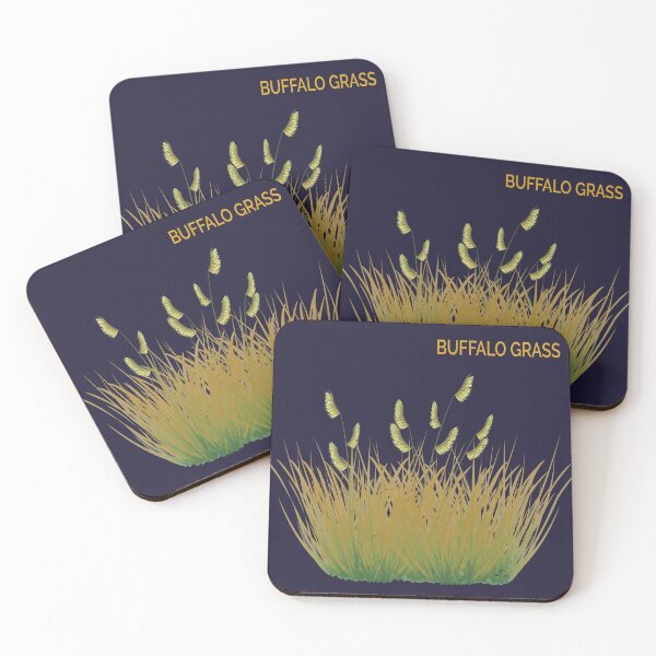 Item preview, Buffalo Grass on indigo designed and sold by YouAreHereArt.