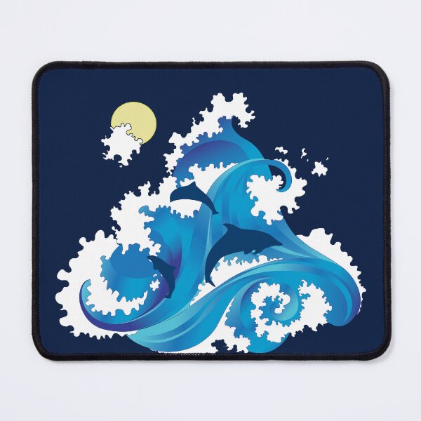 Item preview, Big Waves and Dolphins Playing designed and sold by Anna Lemos.