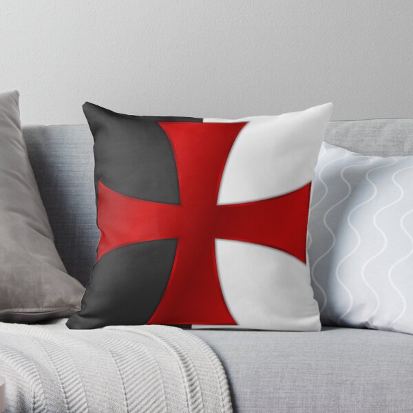 Templar Flag Throw Pillow
