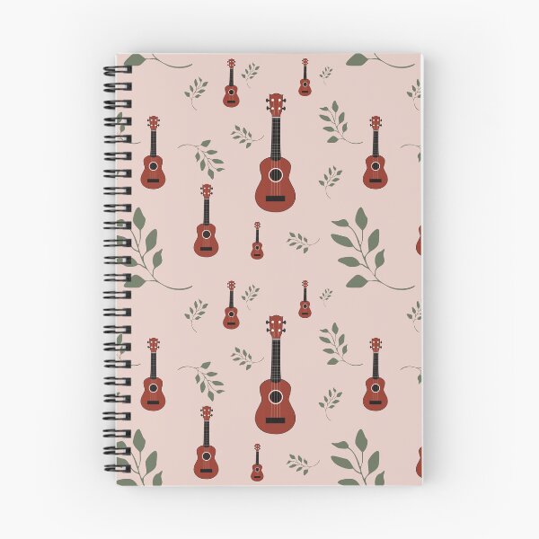 Item preview, Ukulele pattern with leaves - pink - ukulele designed and sold by piesdesignart.