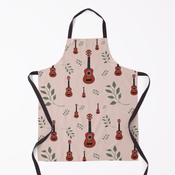 Item preview, Ukulele pattern with leaves - pink - ukulele designed and sold by piesdesignart.