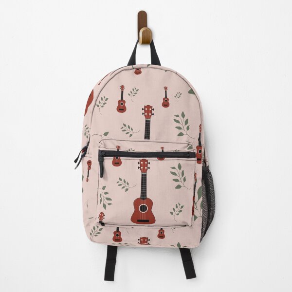Item preview, Ukulele pattern with leaves - pink - ukulele designed and sold by piesdesignart.