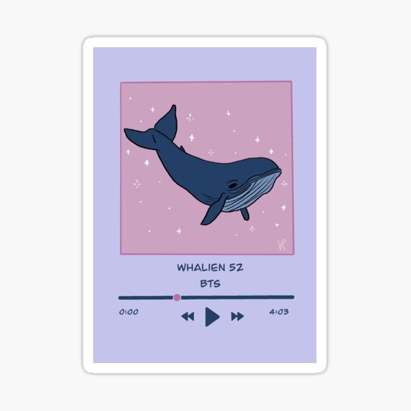 Artikel-Vorschau von BTS, Whalien 52 Lied, Aufkleber, designt und verkauft von IsNeverland.