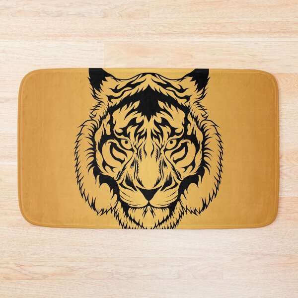 Item preview, Black tiger with orange background designed and sold by professorguru.