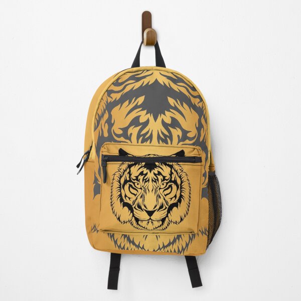 Item preview, Black tiger with orange background designed and sold by professorguru.